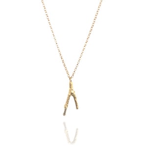 Gouden takje ketting klein