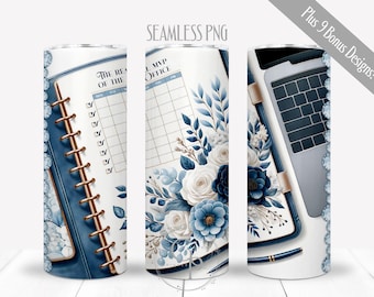 Executive Assistant PNG For 20 oz Skinny Straight Tumbler, Admin Office Secretary Wrap, Occupation Sublimation Design, Digital, Commercial