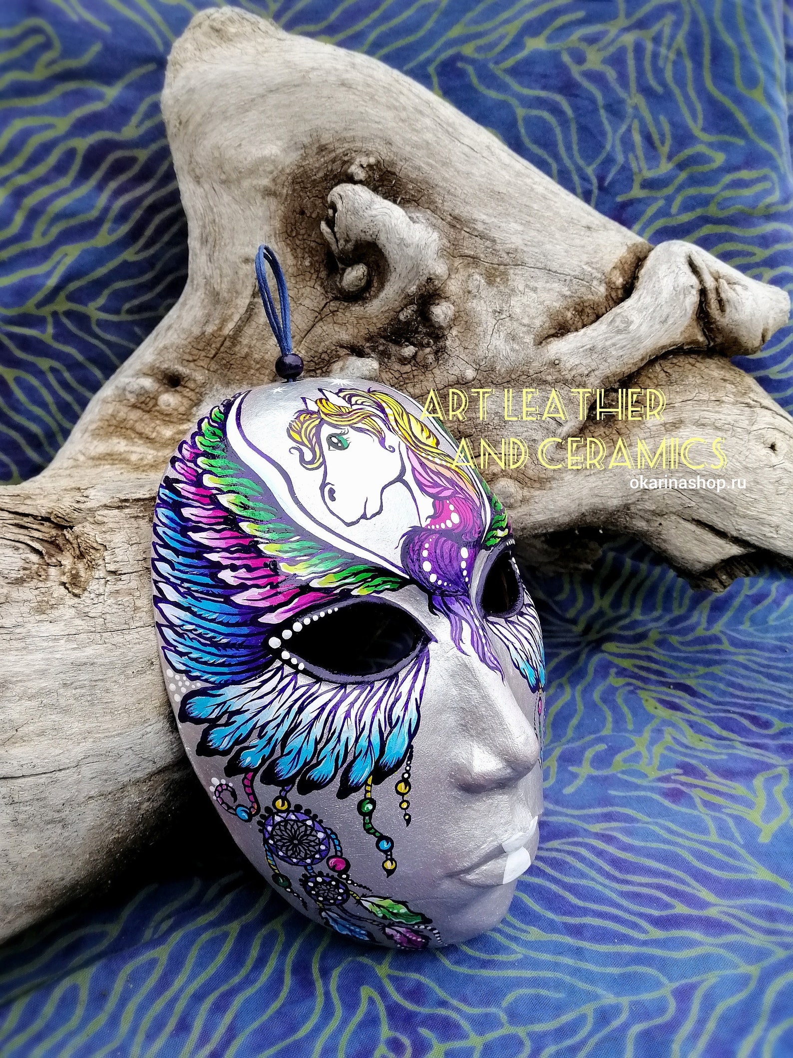 PEGASUS. Ceramic decorative mask. Stylish wall mask for Etsy