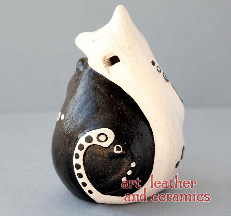Clay Ocarina Tin whistle Cats.Exclusive whistle animals Etsy