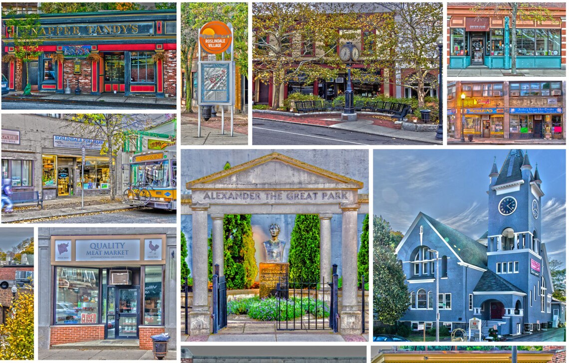 Roslindale Massachusetts A Framed 13x19 Photographic Etsy