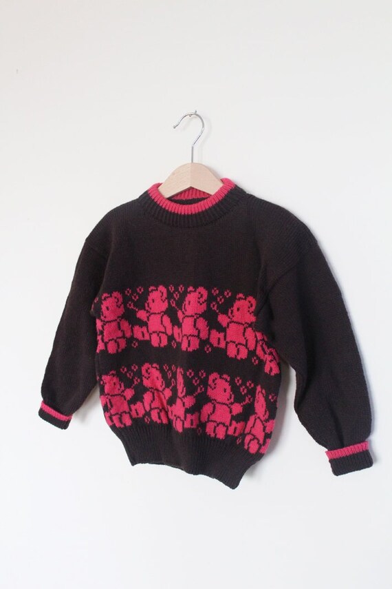 vintage teddy bear sweater