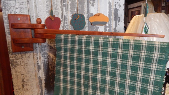 Handmade Shaker Cherry Wood Swing Arm Towel Rack Reproduction Circa 1850