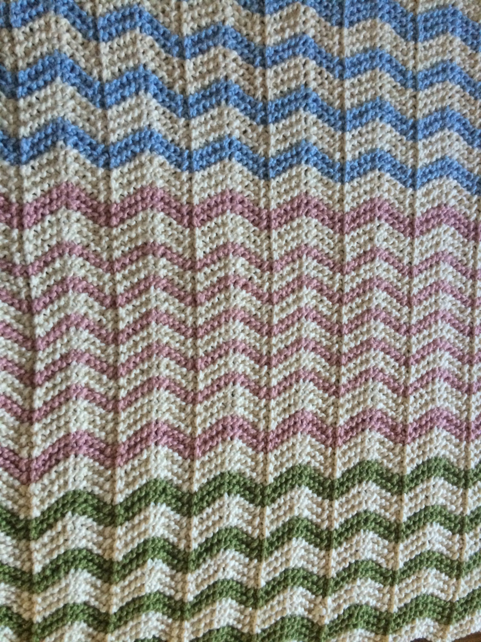 Zigzag Stripe Baby Blanket Knitting Pattern Etsy