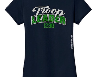 Girls Scouts Custom Bling Rhinestone T-Shirt with customized Troop number