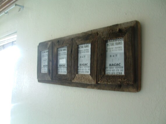 Barn Wood Mixed Collage Rustic Picture Frame w Vertical 8/" x 10/" 2-5 /"x 7/"