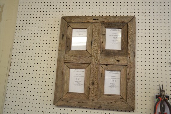 Rustic Barnwood 5 X 7 Window Collage Barn Wood Picture Frame Etsy