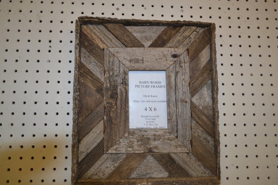 Rustic Barnwood 4 X 6 Fancy Barn Wood Picture Frame Etsy