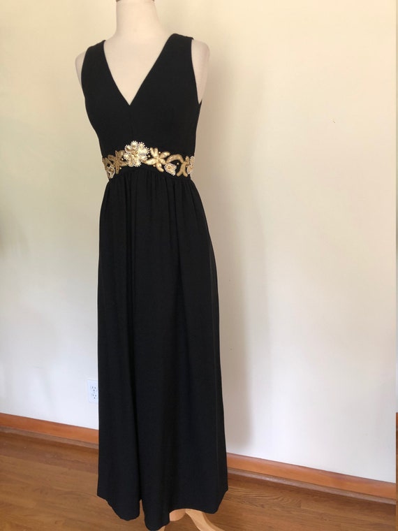 Vintage Union made black wide legged jumpsuit/met… - image 2