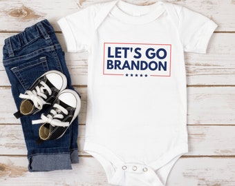 Lets Go Brandon Baby Onesie, Funny Baby Onesie, Infant Bodysuit, Republican Gifts, FJB Shirt, Conservative Shirt