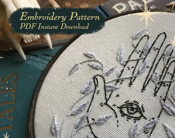 PDF Instant Download Pattern for Evil Eye Protection Embroidery