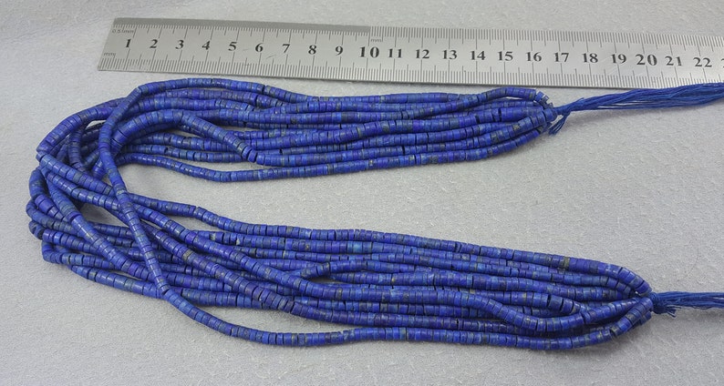 5PCs 4mm Unpolished Turkmen  beads strands 16 Lapis Lazuli Necklace stranding threads string