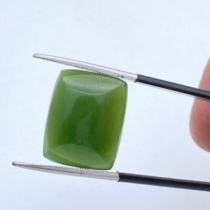 Nephrite  Cabochon  square cut , Green Jade Cabochon,natural gemstone cabochon