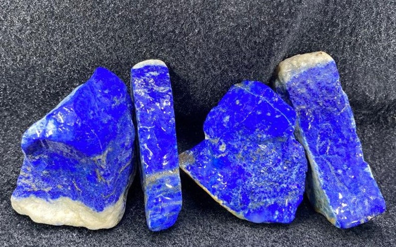 Raw lapis lazuli top quality blue jewelry making stone Grade A Royal blue Rough blue Lapis 343 Grams small pieces rough lapis lazuli
