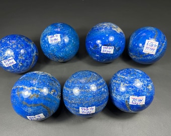 Lapis Lazuli Sphere Lot, Polished Handmade Balls (70-80mm)