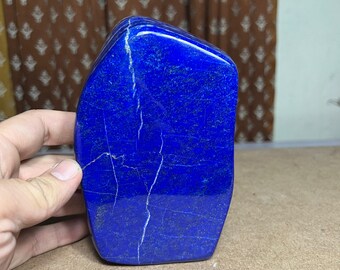 Kamień lapis lazuli w bębnie - rzeźba z kryształu Royal Blue Azuryt