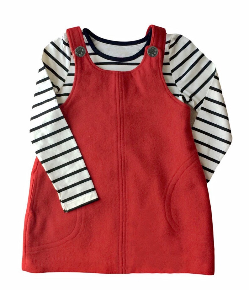 Felted felted wool jumper in red with printed cotton lining Etsy