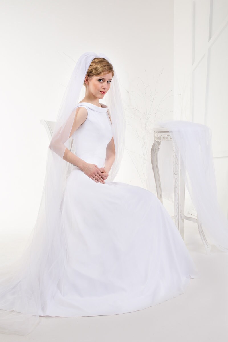 A Line Wedding Dress Casual Wedding Dress Open Back Etsy