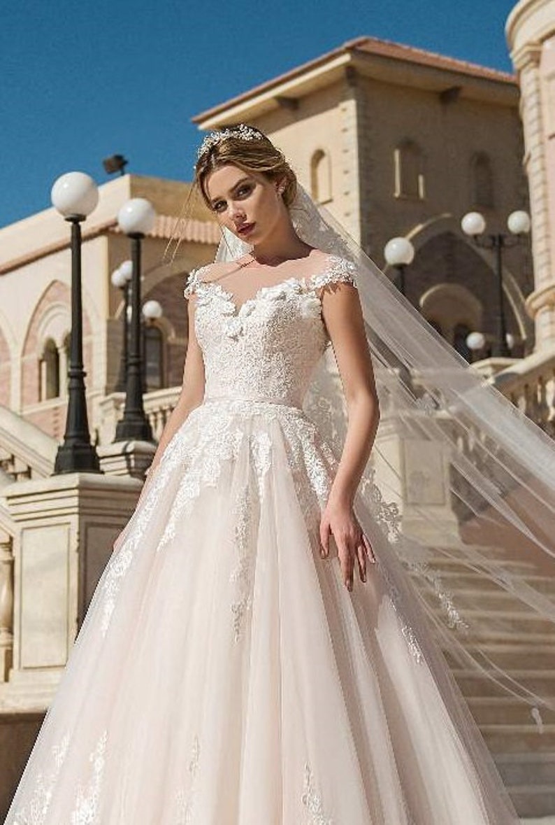 Vintage inspiriert Spitze Brautkleid mit Spitze Korsett ...