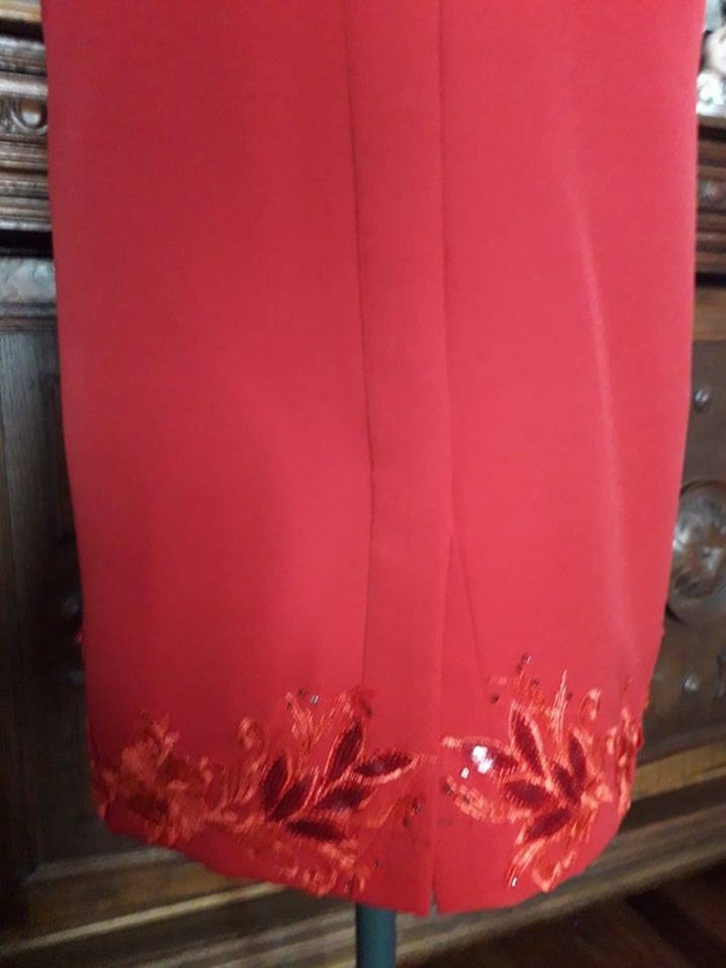Short red dress with lace corset