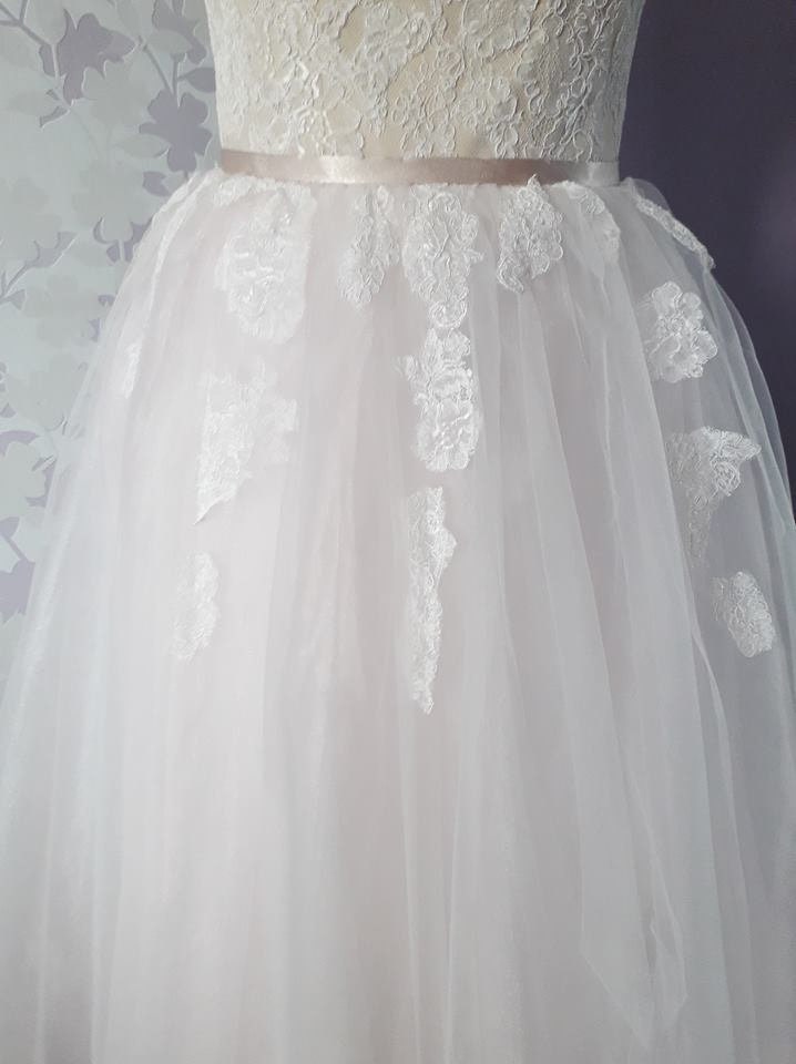 Blush Floral Wedding Dress With Lace Corset Lace Back With Etsy