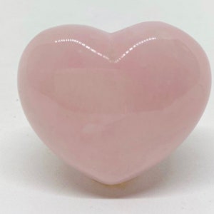 Rose Quartz Heart 3cm Medium Puffy