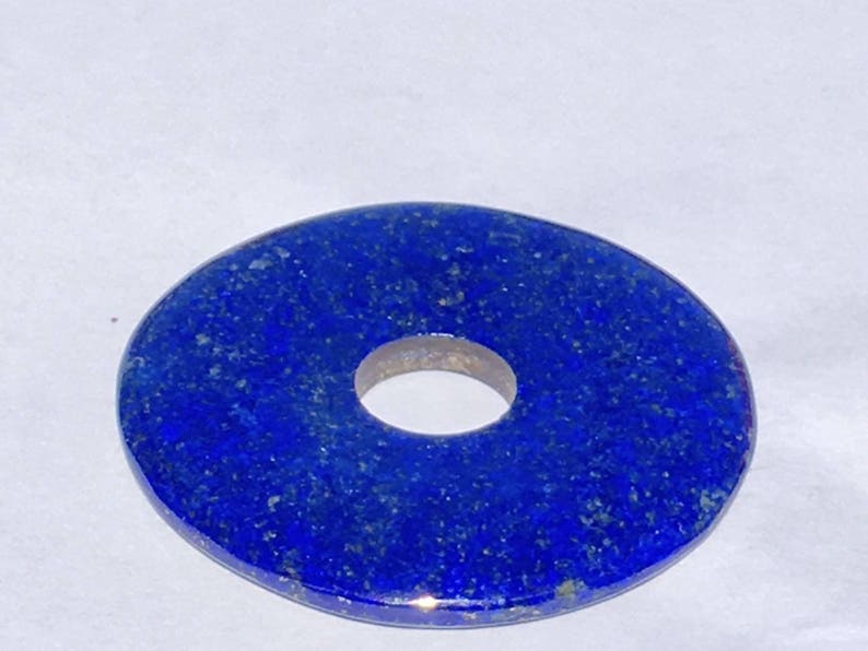 Lapis lazuli donut pendant 40/50mm image 1