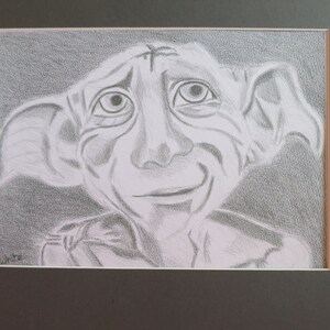 Dobby A Pencil Sketch Print of This Adorable Character Comes - Etsy