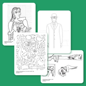 Surrealist Paintings Coloring Sheets