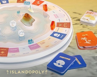 Premium Monopoly Board Game - Resin 3D Islandopoly Board Game - Family Game Night - Travel Game