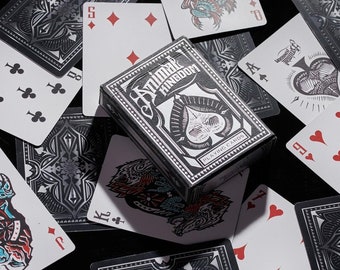 Speelkaarten Animal Kingdom - Cool Black Foil Poker 54 speelkaarten - Waterdicht spel kaarten - Gebruik voor feest en spel