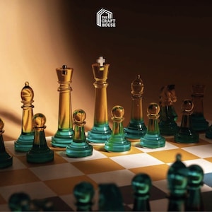 Surreal architecture resembling a giant chess set