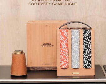 El mejor juego de fichas de póker portátiles, juego de fichas de póker profesional, juego de póker personalizado, Texas Hold'em, 300 fichas de póker, regalo para él.