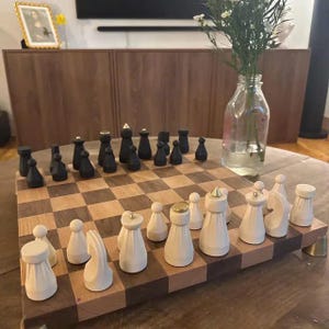 Luxury Chess Set, Regal Chess Set, Walnut-beechwood Chess Board ...