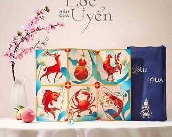 Gra Gourd-Crab-Shrimp-Fish - Vietnamese Bau Cua Ca Cop - TẾT 2026 - Lucky Game - Bau Cua - Li Xi - Hoo Hey How - Lunar New Year Family Game