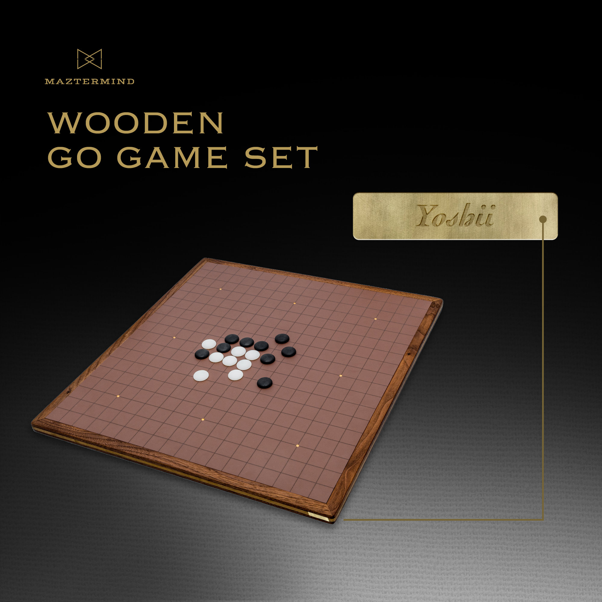 Go Feld Go Board Game With Wooden Bowls and Stones - Go Chess Set - Japanese Go ...