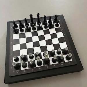 Handmade Chess Set, Monochrome Chess Set, Resin Chess Pieces, 11inch Personalized Chess Board, The King size 2.75", Premium Gift for Him image 4