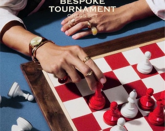 Bespoke Tournament Chess Set, Resin Chess Pieces, King size 3.6", Luxury Gift for Him