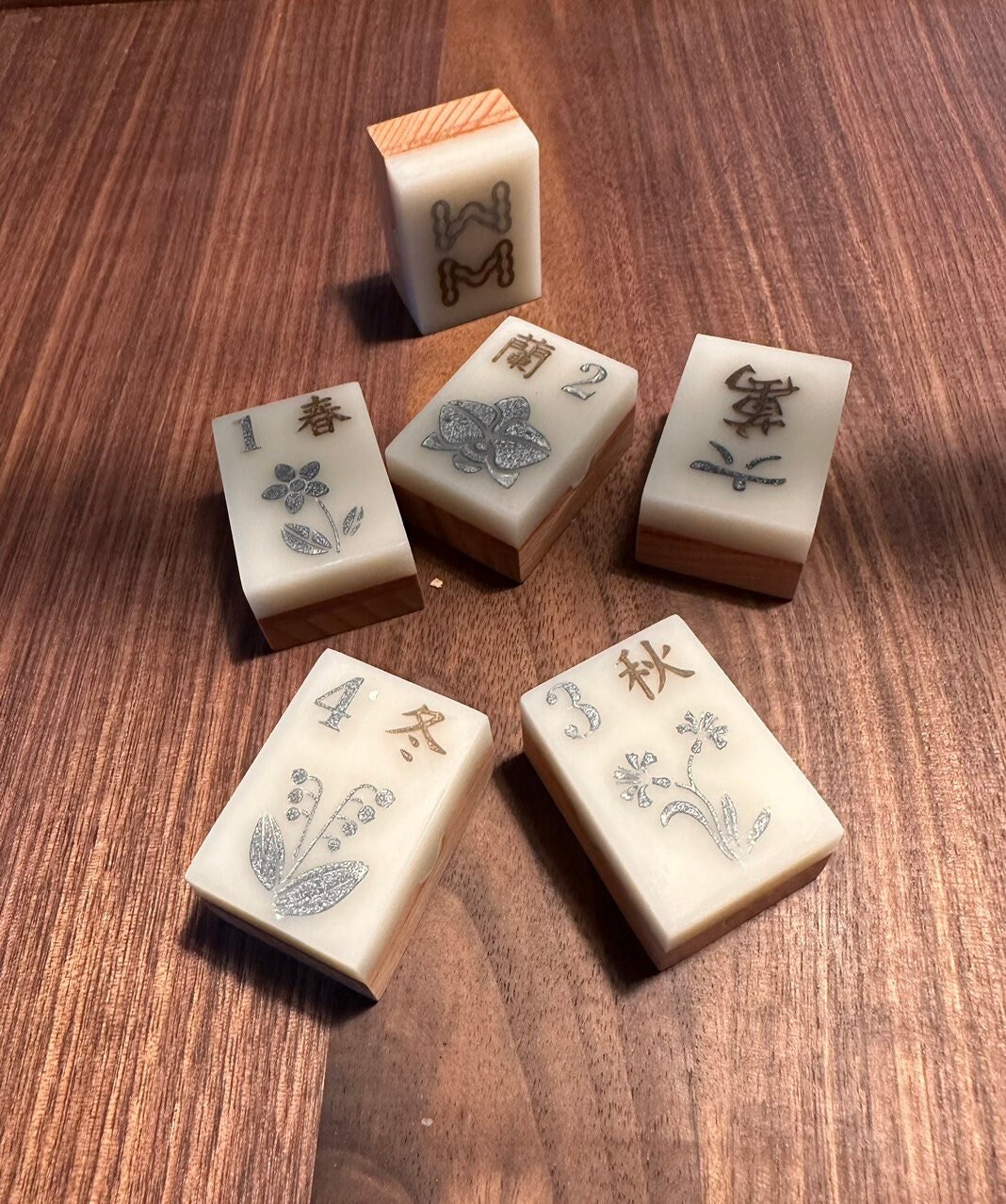 Traditional Mahjong Set Vintage Mahjong Set Wooden Chinese 