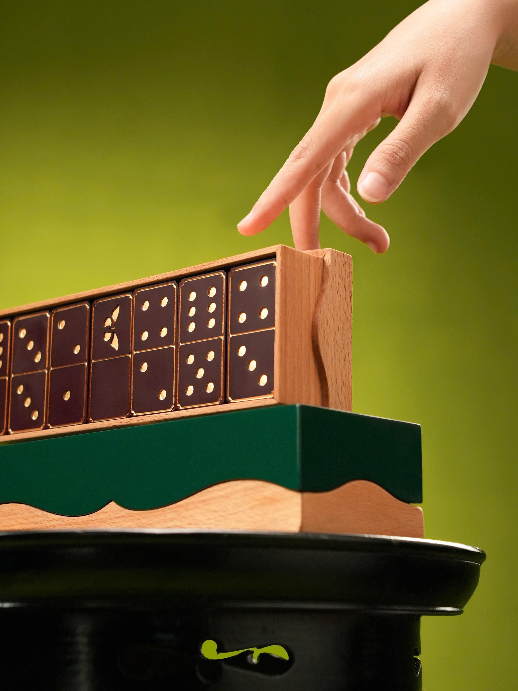 Indochine Fleur De Lotus Dominoes Set - Double 6 Classic Dominoes
