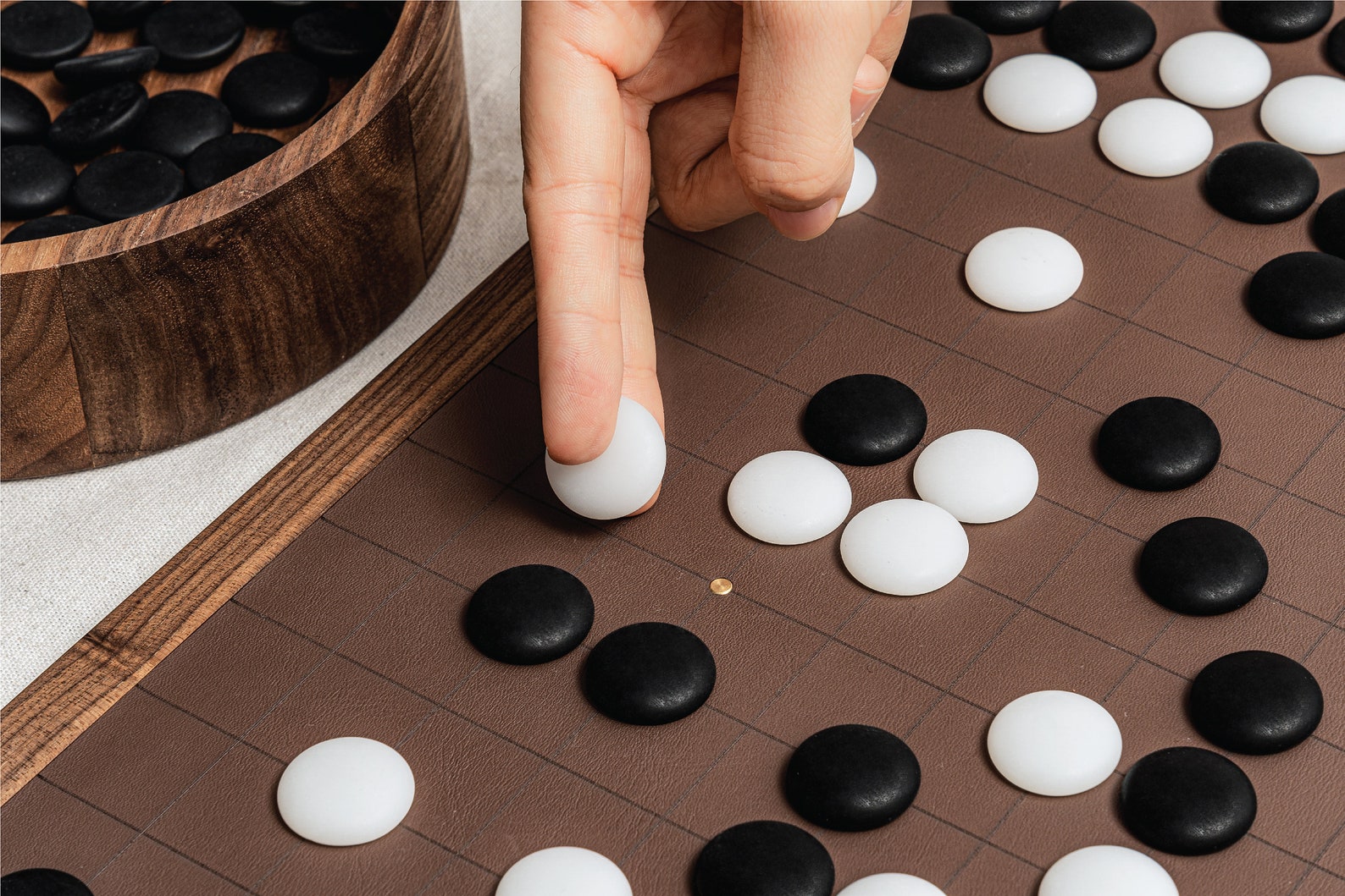 Go Board Game With Wooden Bowls and Stones Go Chess Set Japanese Go ...