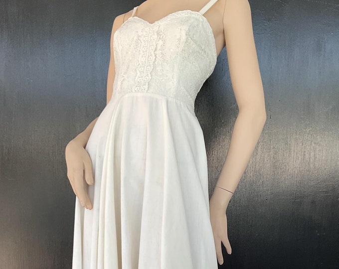 1970s off White Gunne Sax by Jessica Sun Dress Maxi Dress Vintage - Etsy