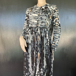 black white and grey dress Black White Colorblock Gown