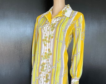 1970s yellow NPC Fashions dress