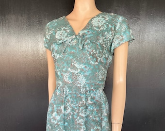 1960s turquoise dress