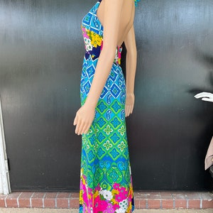 1970s multicolor maxi dress image 3