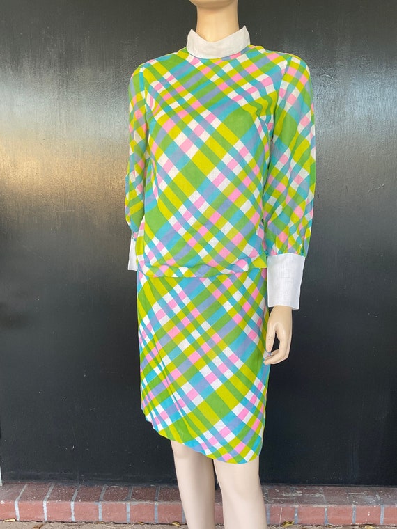 1960s multi color dress