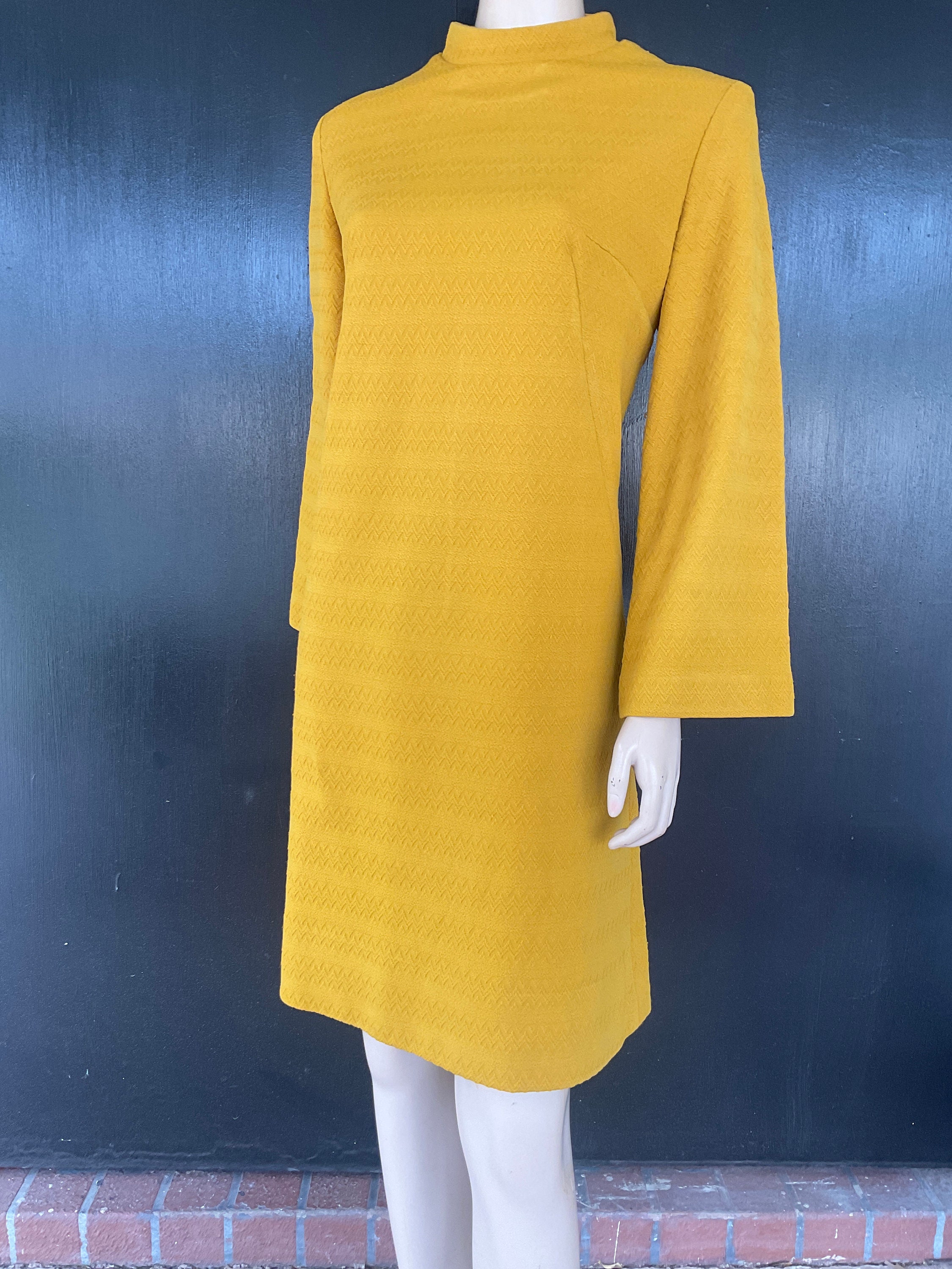 1960s Gold Dress - Etsy