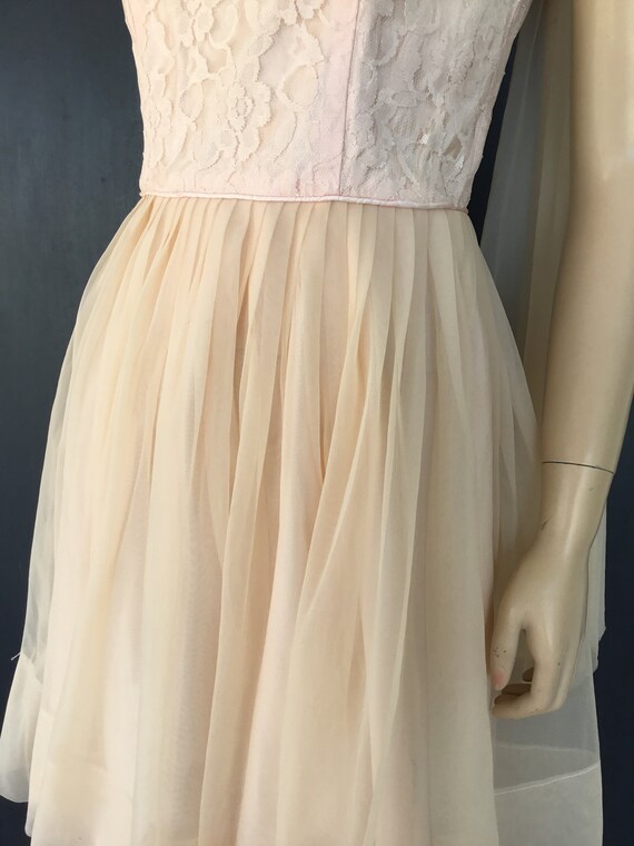 1960s pale pink dress - image 3