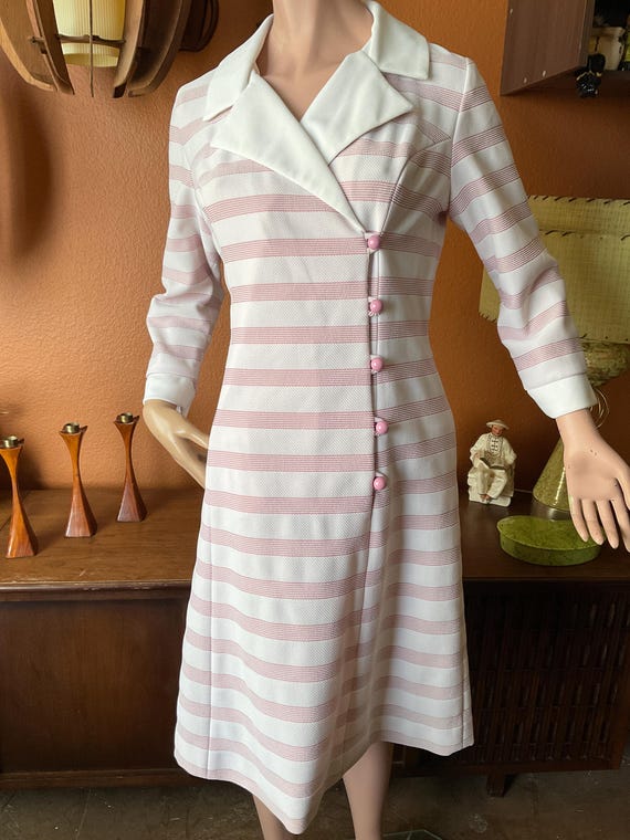 1970s Pinkish John J Hilton Dress Vintage Large - Etsy